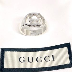 New Authentic Gucci GG Sterling Ring Size 5.25